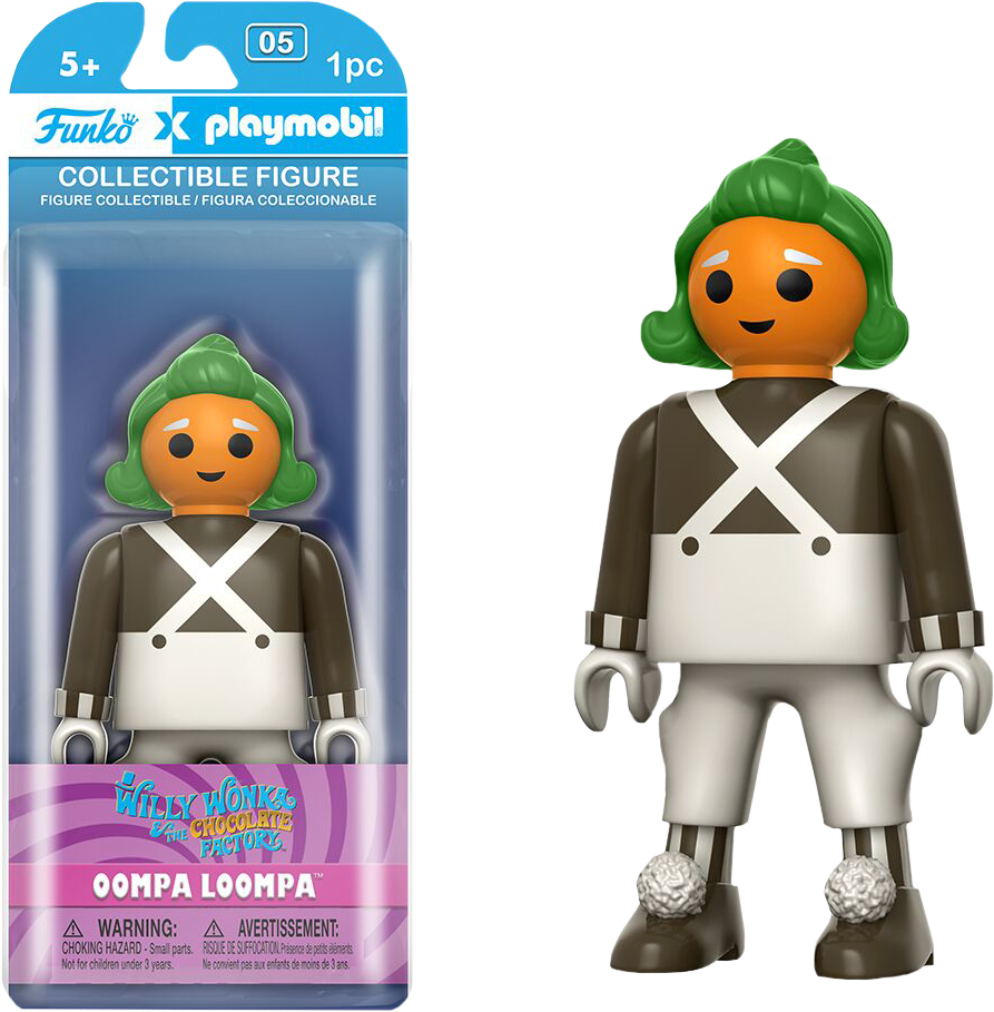 Oompa Loompa Playmobil 6” Action Figure - Funko Playmobil: Willy Wonka - Oompa Loompa (893x909), Png Download
