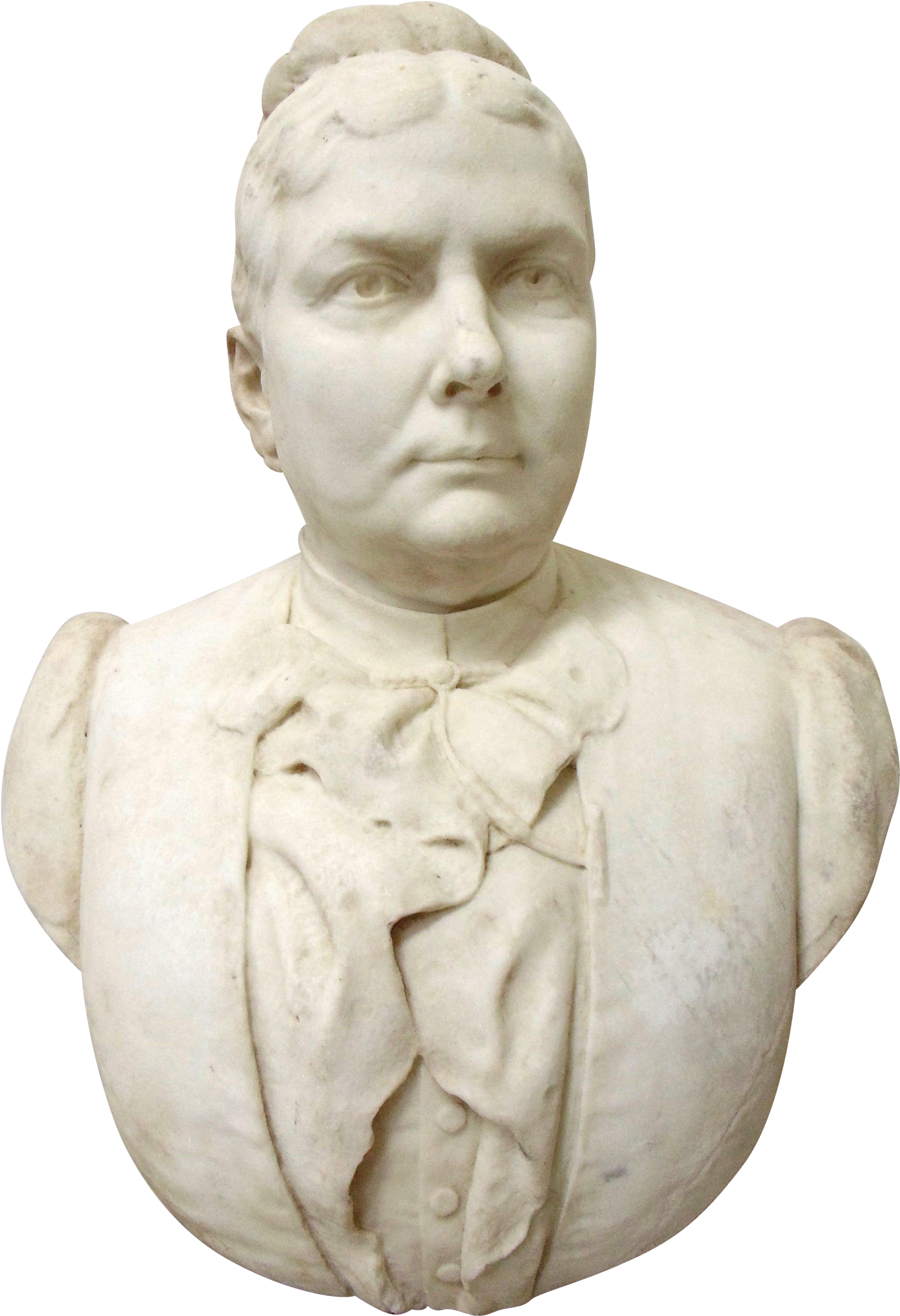 Hand Carved Marble Bust Of A Matronly Woman-19th C - Bust (2048x2048), Png Download