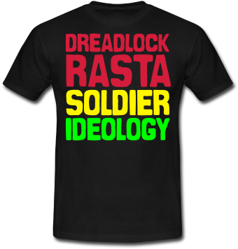 Black Dreadlock Rasta T Shirts - T-shirt (378x378), Png Download