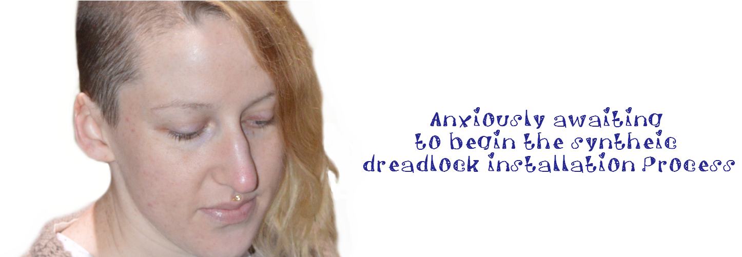 Sythethic Dreadlocks Installation 1 - Blond (1554x500), Png Download