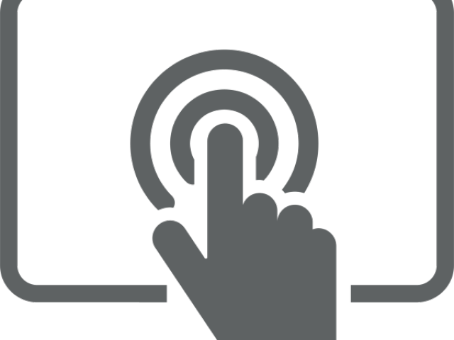 Finger Clipart Touch Screen - Touch Screen Logo Png (640x480), Png Download
