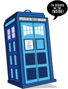 Bigger On The Inside - Cute Tardis (674x518), Png Download