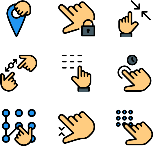 Touch Gestures - Friendship (600x564), Png Download