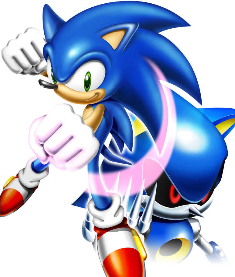 Sonic And Metal Sonic 1 - Sonic Gems Collection Ps2 (773x924), Png Download