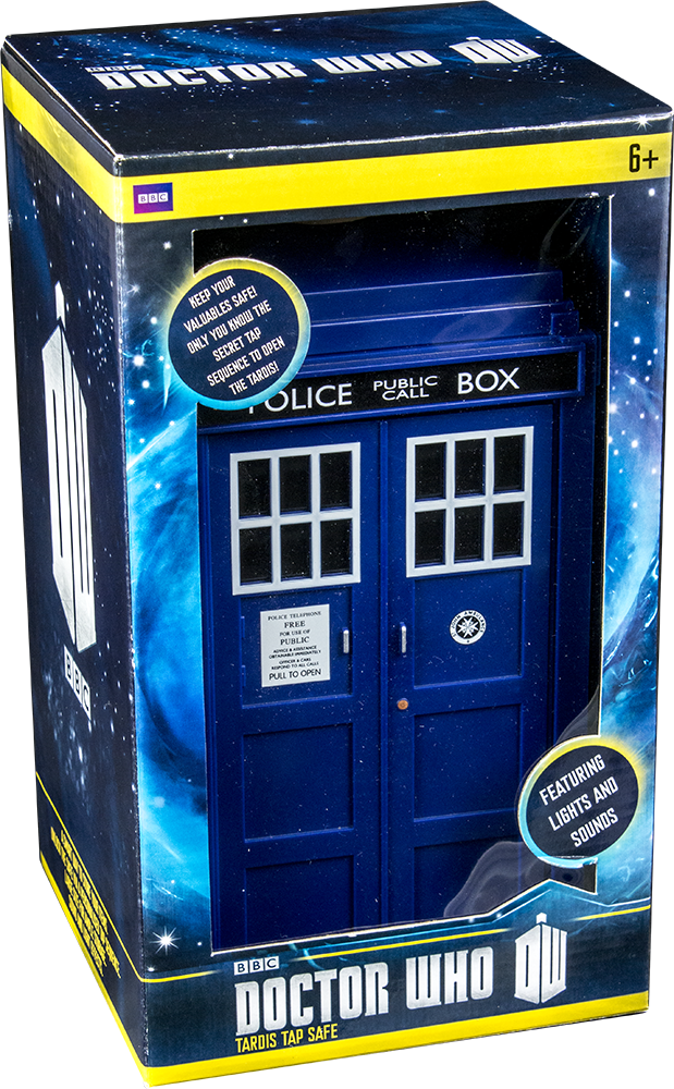 Tardis Tap Safe - Doctor Who Tardis Tap Safe (619x1000), Png Download
