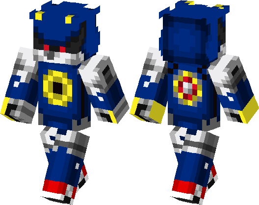 Minecraft Sonic Skins (528x418), Png Download
