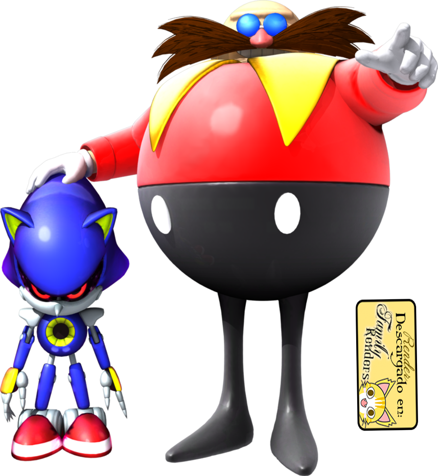 Dr Robotnik And Metal Sonic (857x932), Png Download
