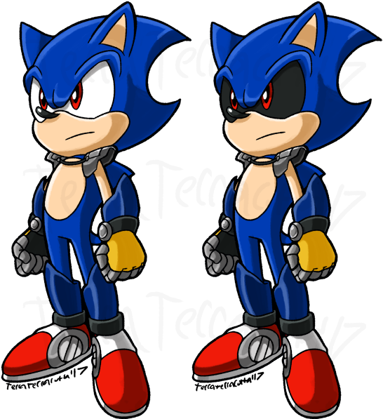 Images Of Metal Sonic - Sonic And Metal Sonic (576x600), Png Download