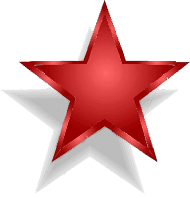Red Grunge Star Psd - Red Star (384x400), Png Download