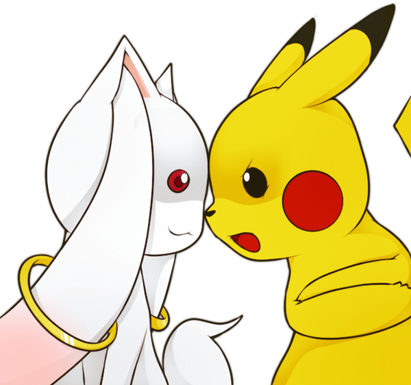 Kyubey Pikachu Flower White Yellow Mammal Vertebrate - Kyubey Pikachu (600x562), Png Download