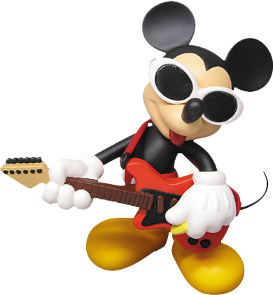 Disney Vinyl Collectible Grunge Rock Mickey - Mickey Mouse Vinyl Medicom (390x420), Png Download