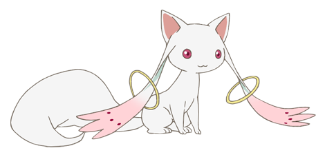 Kyubey, Puella Magi, And Homura Akemi Image - Cartoon (469x661), Png Download