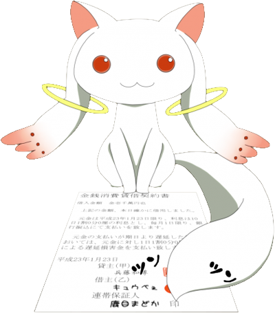 Make A Contract With Me - Puella Magi Madoka Magica Akemi Anime Cosplay Sun Rain (400x455), Png Download