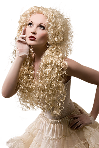 Mujer Rubia De Blanco - Девушка С Сигаретой Клипарт (334x500), Png Download