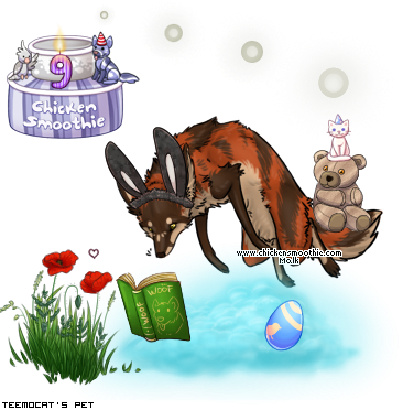 "riku The Fox " By Teemocat - Cartoon (366x372), Png Download