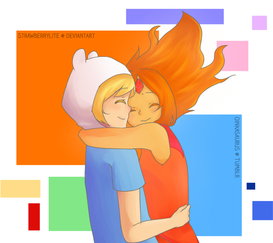 Adventure Time Couples Images Finn And Flame Princess - Adventure Time Flame Princess Finn (969x824), Png Download