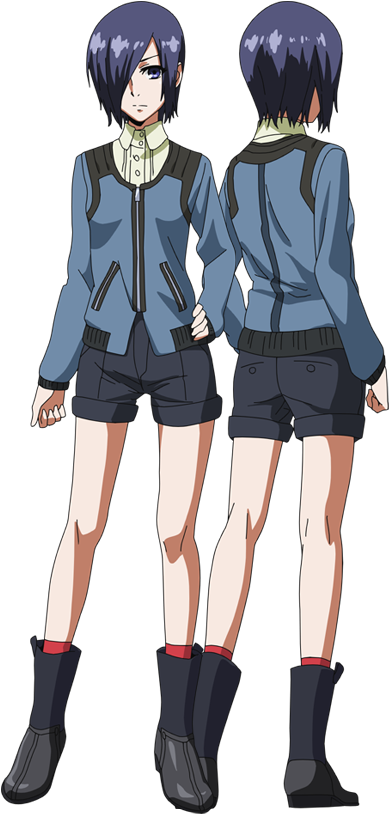 Undefined - Tokyo Ghoul Kirishima Touka Cosplay Wig (550x955), Png Download