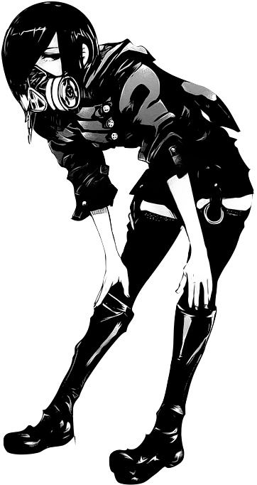 Touka - Tokyo Ghoul Touka Gas Mask (501x741), Png Download