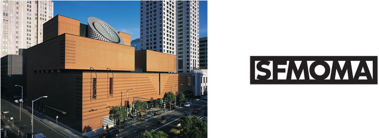 A Large Brick Building With A Black And White Oculus - Francisco Museum Of Modern Art (850x283), Png Download