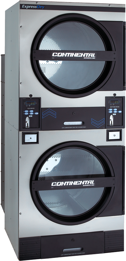 60 Pound Capacity Stack Coin Dryer - Continental Dryers (500x947), Png Download