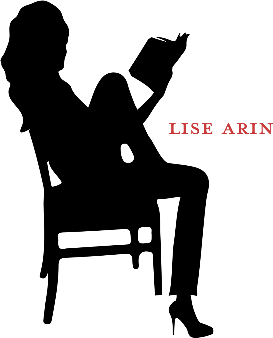 Lise Arin Logo Silhouettes Final Logo - Person Reading Silhouette Png (1000x1204), Png Download