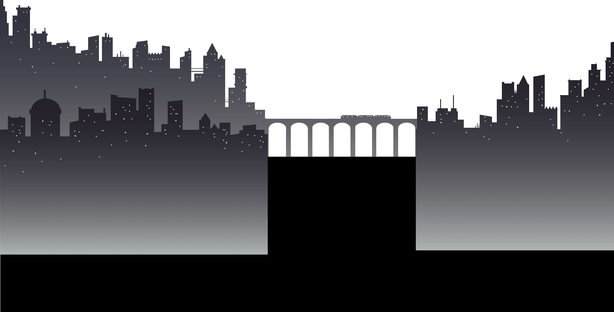 Go To A Public Fireworks Display Many Cities Or Counties - Skyline (2048x1043), Png Download