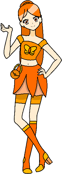 Cure Tangerine - Cartoon (229x650), Png Download