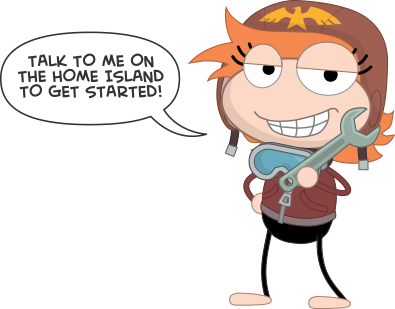 Amelia Character - Poptropica Monkey Wrench (395x309), Png Download