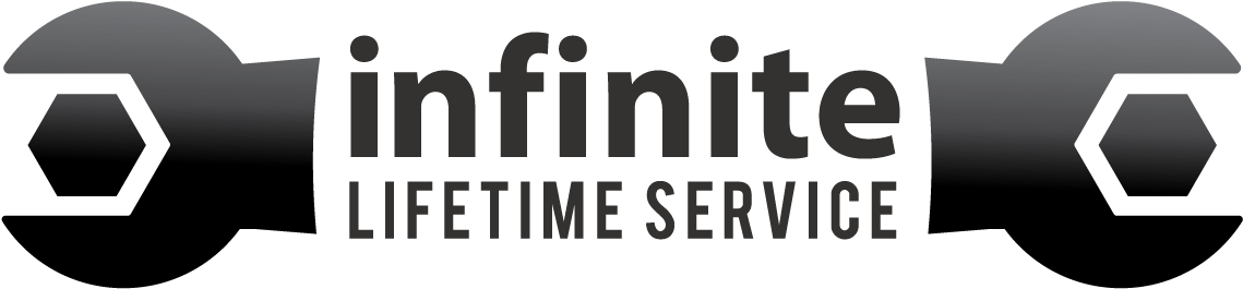 Infinite Lifetime Service - Black-and-white (1170x390), Png Download