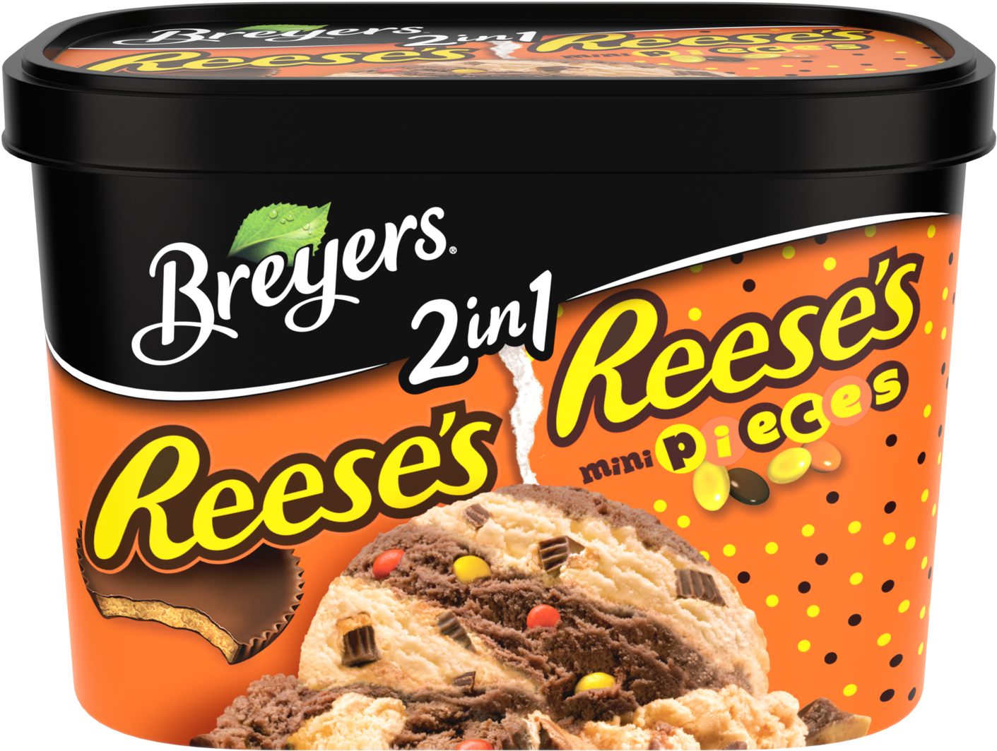 A 48 Ounce Tub Of Breyers Reese's & Reese's Pieces - Breyers Reese's Pieces Ice Cream (1500x1500), Png Download