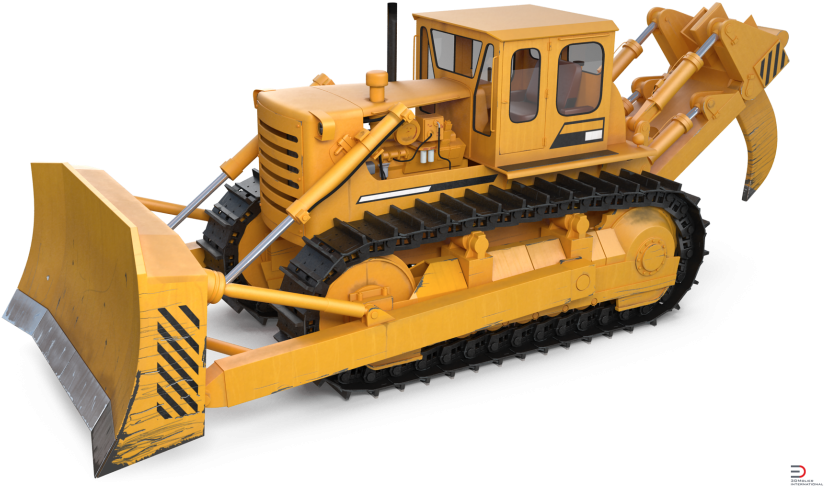 3 Bulldozer Rigged Royalty-free 3d Model - Bulldozer 3d Png (920x517), Png Download
