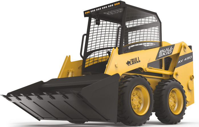 Skid Steer Av490 - Bull Av 490 (856x450), Png Download