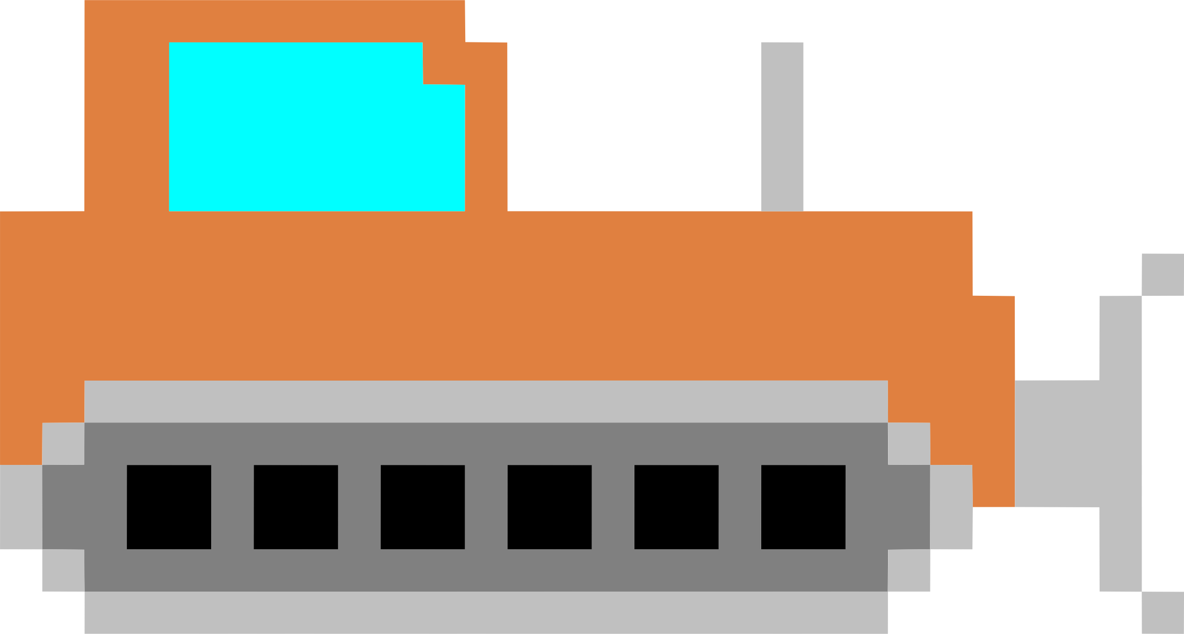 This Free Icons Png Design Of Pixel Art Bulldozer (2400x1286), Png Download