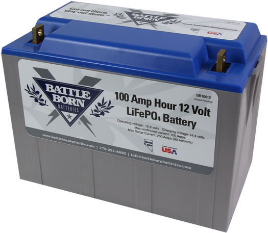Battle Born Lifepo4 Battery - Battle Born Bb10012 Lithium Ion Lifepo4 Battery 12v (600x600), Png Download