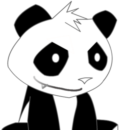 Photo - Anime Panda (530x529), Png Download