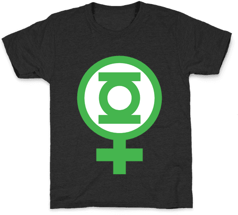 Green Lantern Feminist Kids T-shirt - T-shirt (484x484), Png Download