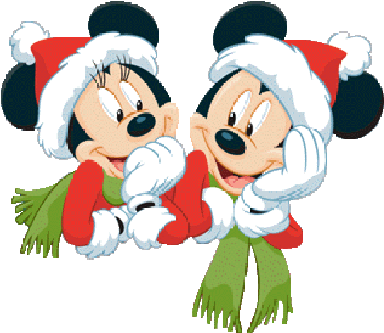 Mickey Mouse And Friends Xmas Clip Art Images Free - Mickey And Minnie Christmas Clip Art (600x600), Png Download