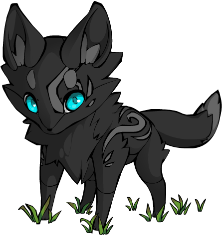 Blackstripe As A Fox - Foxy Without Eyepatch (600x550), Png Download