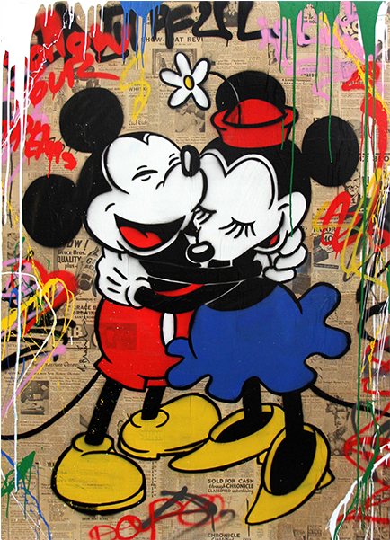 1 - Mickey Mouse Mr Brainwash (600x600), Png Download