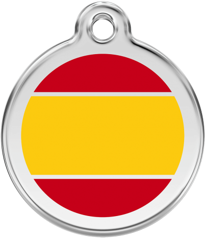 Red Dingo Spanish Flag Enamel Pet Id Tag - Red Dingo Tribal Heart Pet Id Tag - Orange (555x555), Png Download