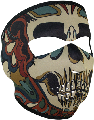 Zan Headgear Full Mask Psych Skull Wnfm179 Part Number - Mask (327x420), Png Download