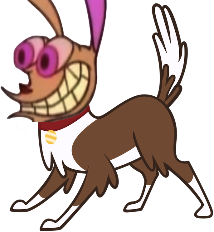 Ren And Stimpy, Ren Hoek, Renona, Safe, Wat, Winona - My Little Pony Applejacks Dog (750x750), Png Download