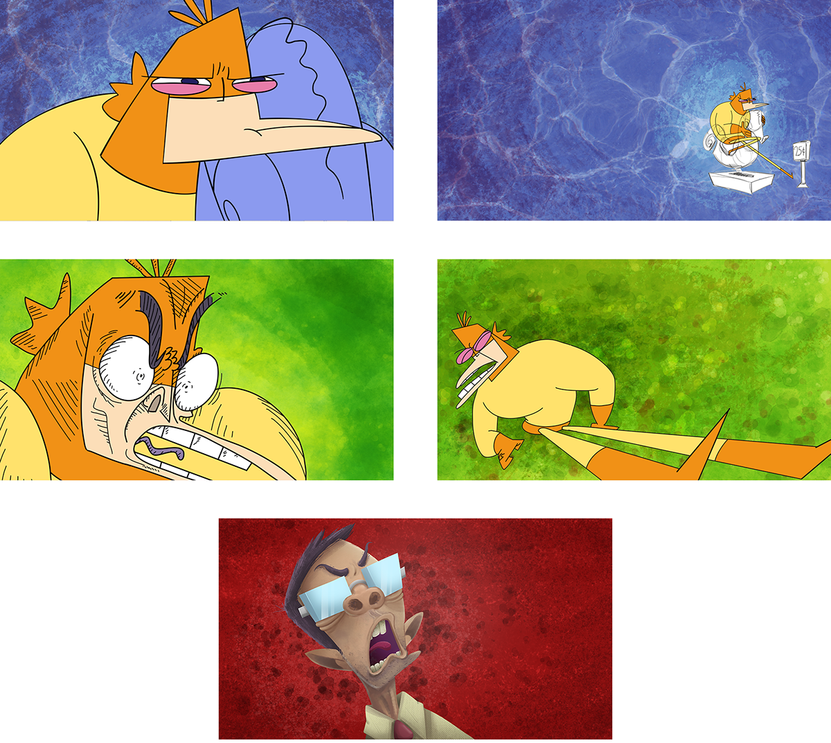 And Here Are All The Color Cards I Made, Created Entirely - Ren And Stimpy Background Art (1200x1074), Png Download