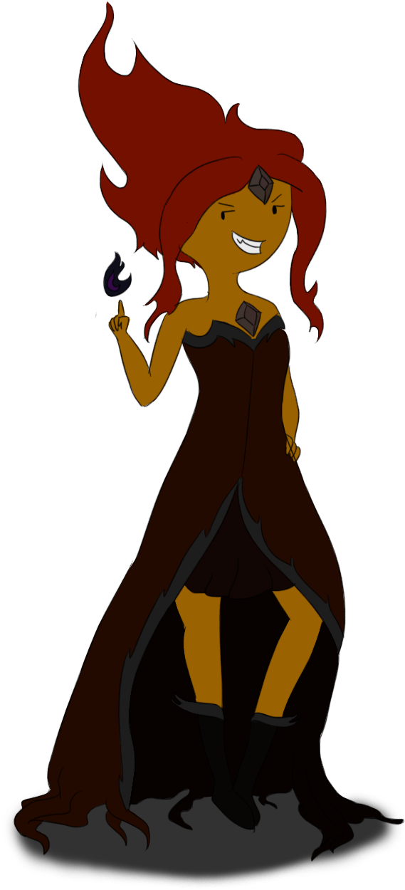 Evil Flame Princess By Ask Flame Princess-d56c311 - Adventure Time Flame Princess Evil (661x1282), Png Download