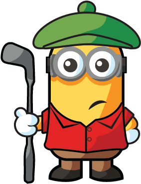 Single Minion Png Image Background - Hole In One Minion (480x481), Png Download