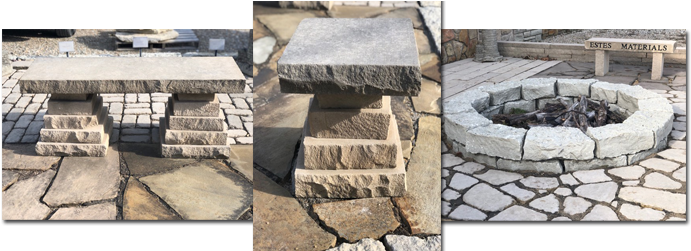 Fire Pits And Stone Benches - Cobblestone (700x250), Png Download