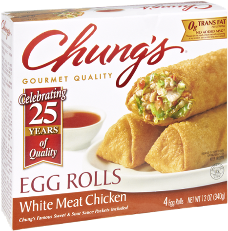 Chungs Egg Rolls, Spicy White Meat Chicken - 4 Pack, (600x600), Png Download