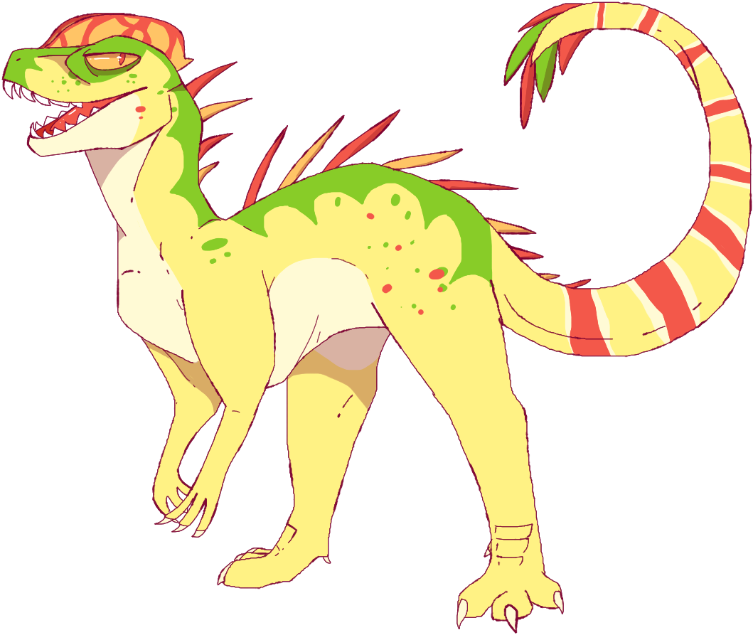 Decided To Do Some Practice With My Dilophosaurus Girl - Tyrannosaurus (1200x1200), Png Download