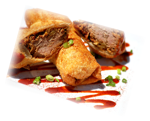 Backyard Bistro Eggroll Fuzzyrotated - Börek (492x398), Png Download