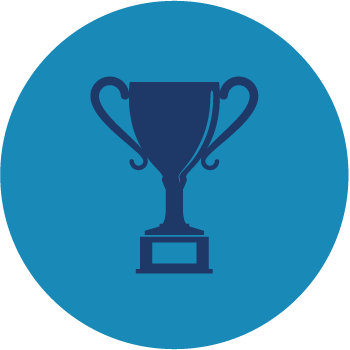 Trophies And Medals - Colored Numbers 1 5 (350x350), Png Download